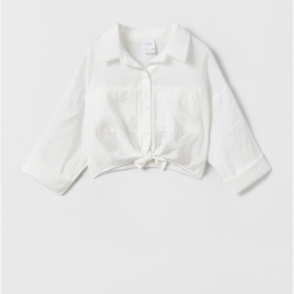 NWT Zara flowing shirt with knot detail